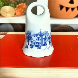 Vintage the toscany collection blue white bell decor gift